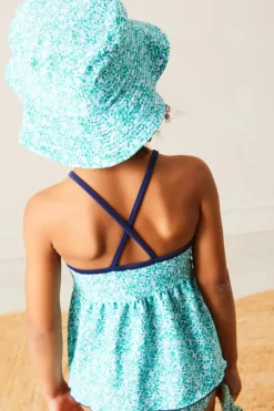 BOY Pepa London Adelaide Floral Beach Hat in Green (S-M)