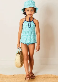 BOY Pepa London Adelaide Floral Beach Hat in Green (S-M)