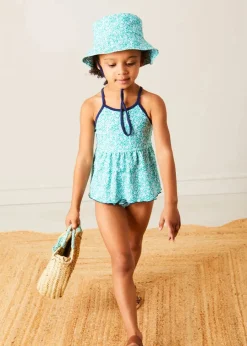 BOY Pepa London Adelaide Floral Beach Hat in Green (S-M)