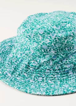BOY Pepa London Adelaide Floral Beach Hat in Green (S-M)