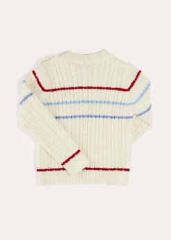 BOY Pepa London Anchor Motif Cable Detail Jumper in Beige (2-10yrs)