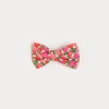 BOY Pepa London Annie Floral Print Small Bow Clip in Pink
