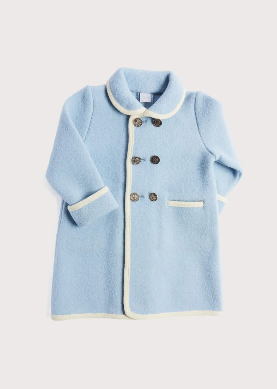 BOY Pepa London Austrian Double Breasted Wool Baby Coat in Baby Blue (6mths-4yrs)