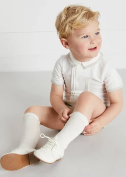 BOY Pepa London Baby Boy Celebration Beige Bloomers and Linen Shirt Set (12mths-3yrs)