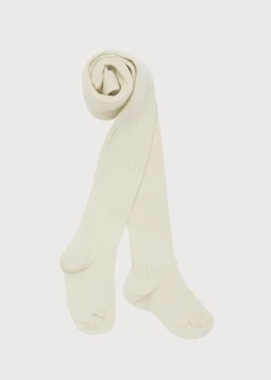 BOY Pepa London Beige Ribbed Tights (0mths-10yrs)