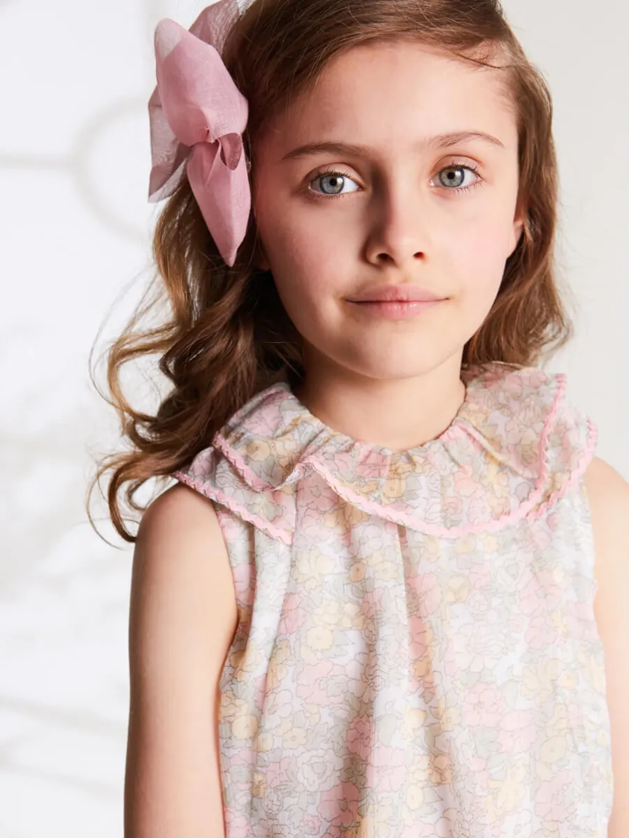 BOY Pepa London Big Bow Tulle Clip in Dusty Pink