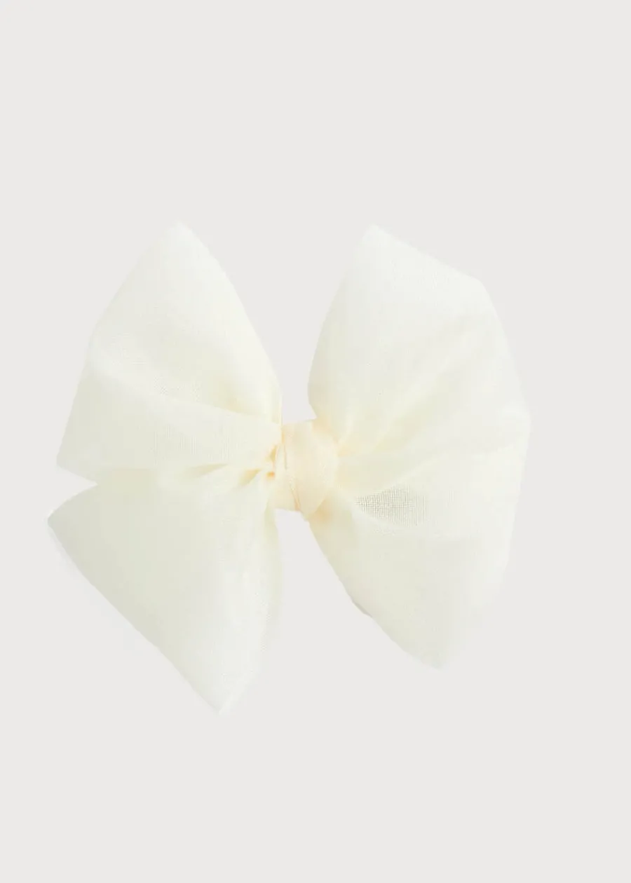 BOY Pepa London Big Bow Tulle Clip in Ivory