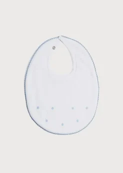 BOY Pepa London Blue Dotted Cotton Bib