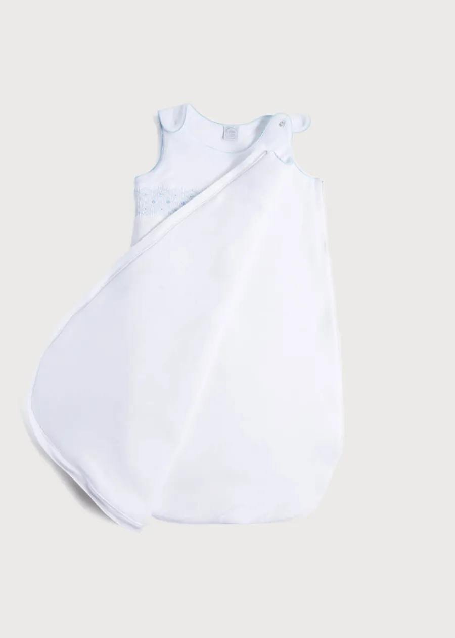 BOY Pepa London Blue Hand Smocked Sleeping Bag (3-18mths)