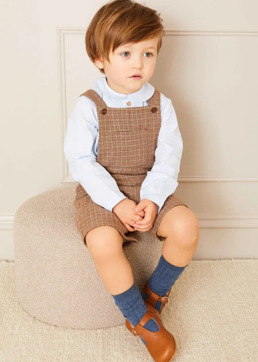 BOY Pepa London Blue Peter Pan Collar Shirt With Front Pleat (12mths-3yrs)