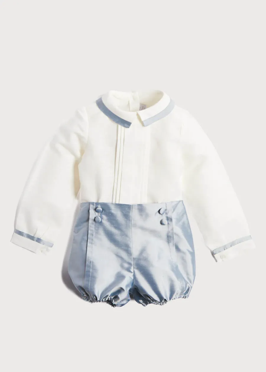 BOY Pepa London Blue Silk Celebration Set (3mths-4yrs)