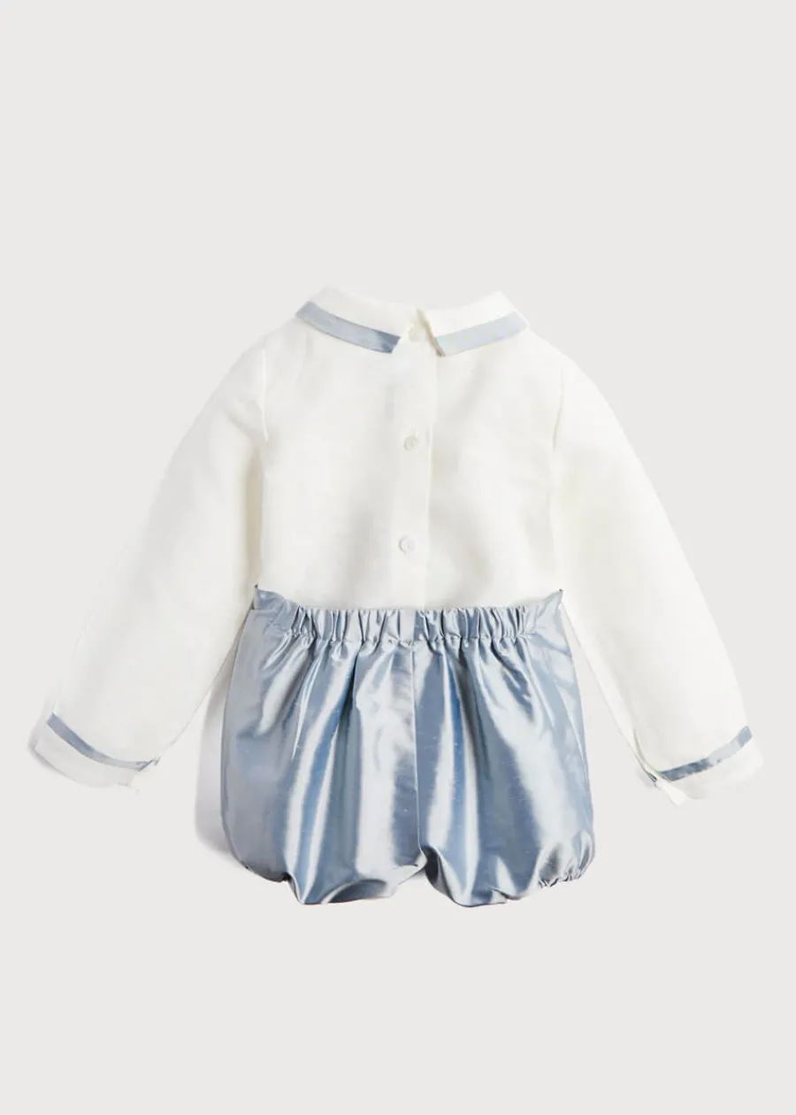 BOY Pepa London Blue Silk Celebration Set (3mths-4yrs)