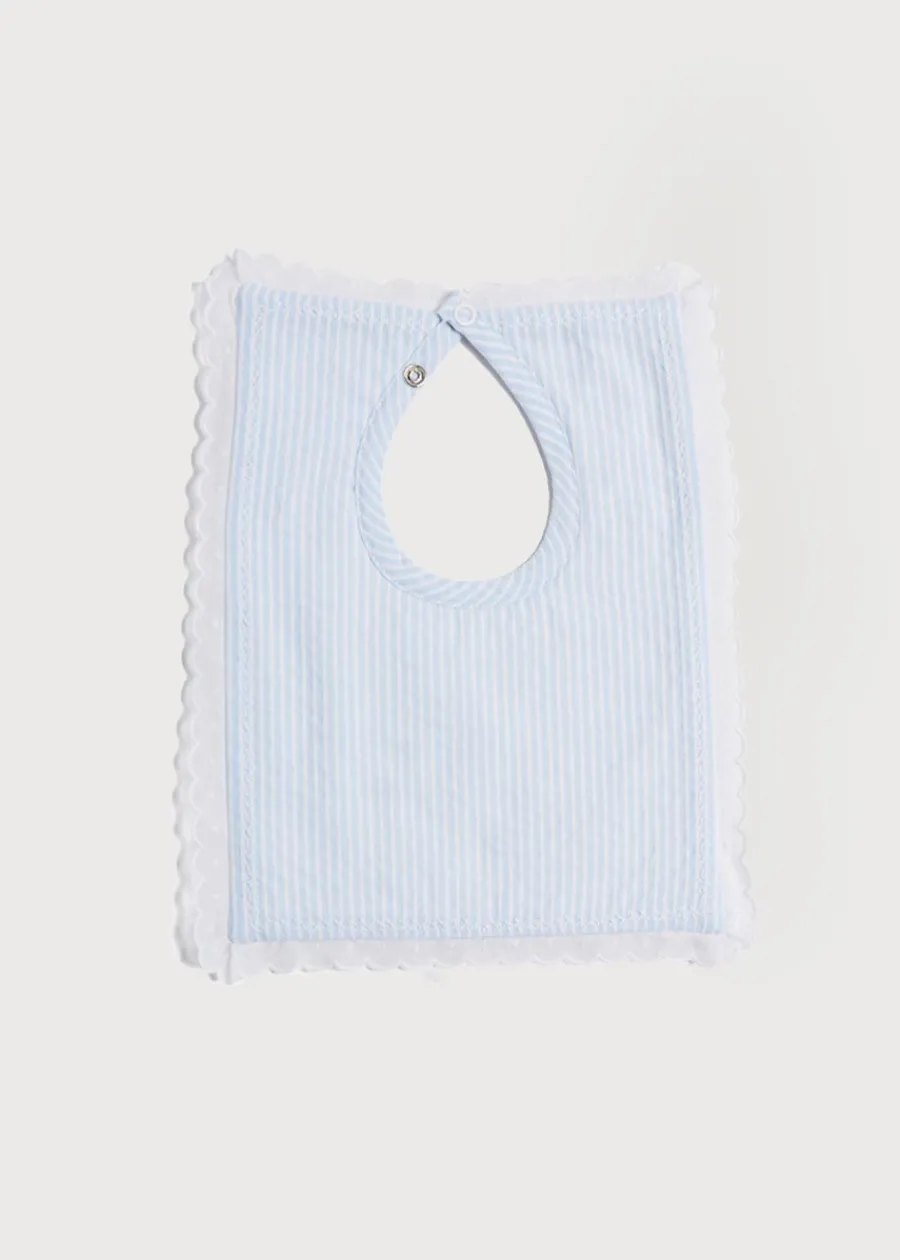 BOY Pepa London Blue Striped Cotton Bib