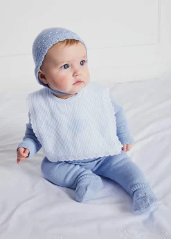 BOY Pepa London Blue Striped Cotton Bib