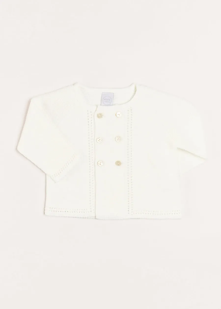 BOY Pepa London Boys Celebration Cardigan in Ivory (12mths-10yrs)