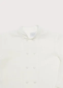 BOY Pepa London Boy's white double-breasted Mandarin collar shirt (12mths-10yrs)