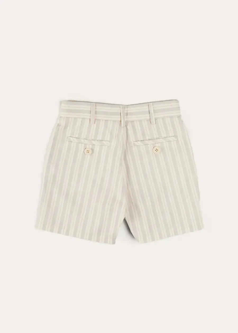 BOY Pepa London Brompton Striped Shorts in Beige (4-10yrs)
