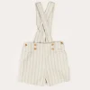 BOY Pepa London Brompton Striped Shorts With Braces in Beige (12mths-4yrs)