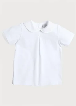 BOY Pepa London Button Detail Cotton Top in White (2-6yrs)