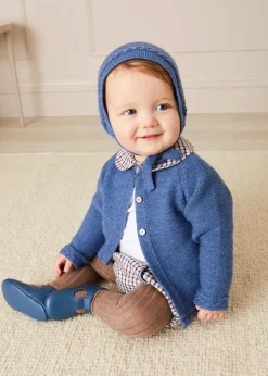 BOY Pepa London Cable Detail Cardigan In French Blue (6mths-3yrs)