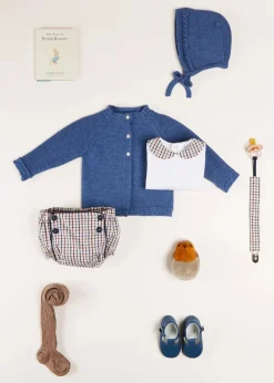 BOY Pepa London Cable Detail Cardigan In French Blue (6mths-3yrs)