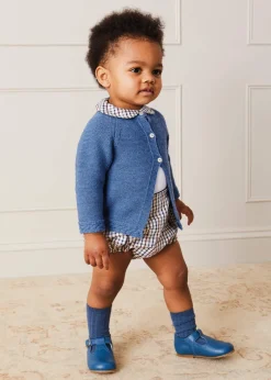 BOY Pepa London Cable Detail Cardigan In French Blue (6mths-3yrs)