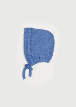 BOY Pepa London Cable Detail Knitted Bonnet In Blue (S-L)