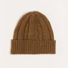 BOY Pepa London Cable Detail Knitted Hat in Brown (S-L)