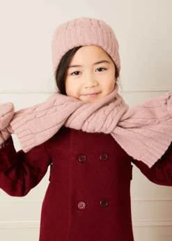 BOY Pepa London Cable Detail Knitted Scarf in Pink