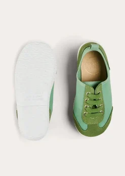 BOY Pepa London Canvas Lace Up Plimsols in Green (23-35EU)