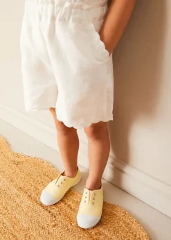 BOY Pepa London Canvas Plimsolls in Cream (20-35EU)