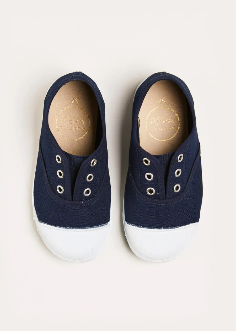 BOY Pepa London Canvas Plimsolls in Navy (20-35EU)