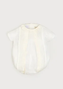 BOY Pepa London Cap Sleeve Lace Detail Romper in Ivory (3mths-2yrs)