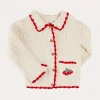 Pepa London Cherry Motif Crochet Cardigan in Beige (2-10yrs)