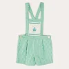 BOY Pepa London Cheyne Striped Boat Embroidery Dungarees in Green (18mths-4yrs)