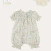 Pepa London Clara Floral All-In-One Pyjamas in Green (9mths-2yrs) | White Teddy Bear (100% Alpaca Fur) | Flower Fairies of the Spring Book in White