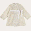 Pepa London Clara Floral Bow Detail Dressing Gown in Green (18mths-10yrs)