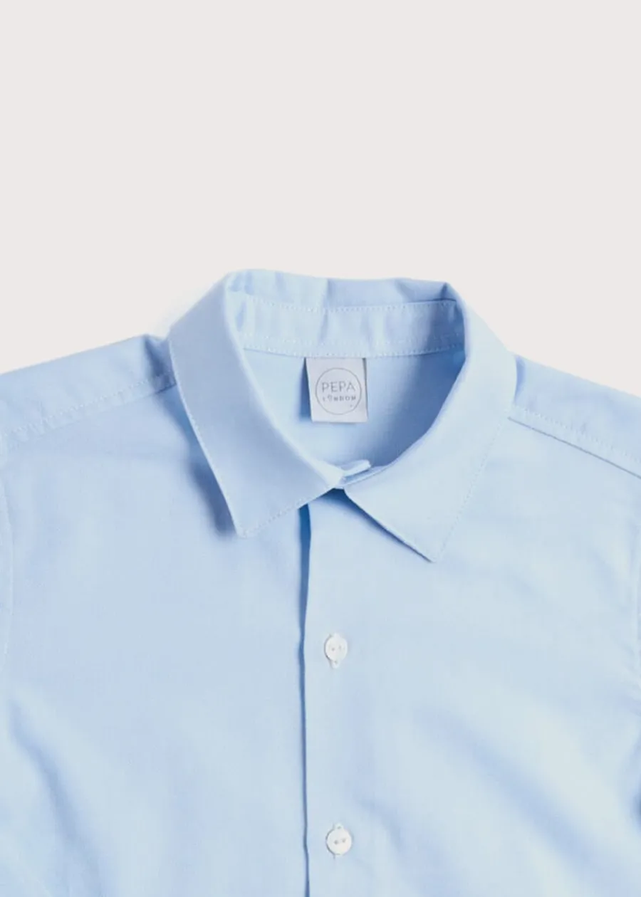 BOY Pepa London Classic Blue Cotton Oxford Shirt (4-10yrs)
