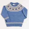 BOY Pepa London Classic Fair Isle Jumper in Blue (18mths-10yrs)
