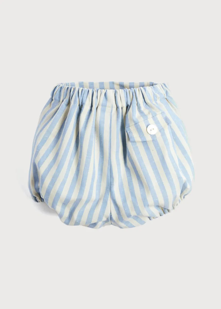 BOY Pepa London Classic Striped Bloomer in Sky Blue (3mths-3yrs)