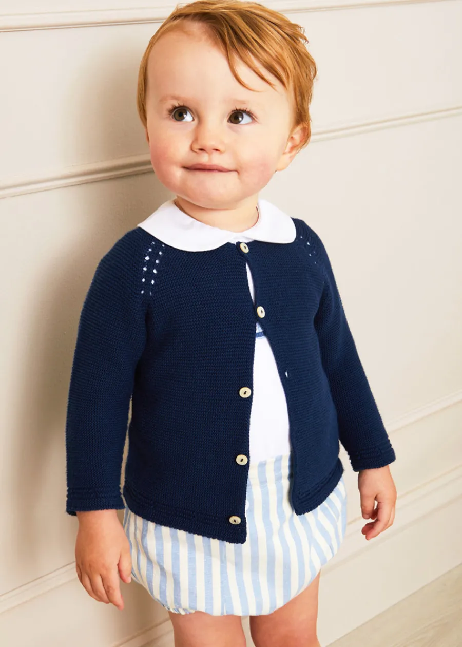 BOY Pepa London Classic Striped Bloomer in Sky Blue (3mths-3yrs)