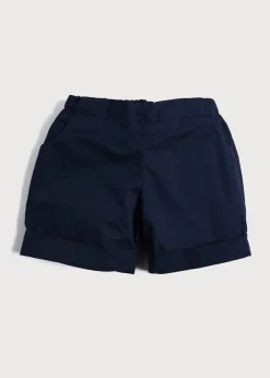 BOY Pepa London Classic Turn-up Hem Cotton Shorts in Navy (12mths-4yrs)
