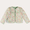 Pepa London Clementine Floral Quilted Reversible Jacket in Coral (4-12yrs)