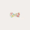 BOY Pepa London Clementine Floral Small Bow Hair Clip in Coral