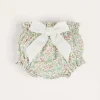 Pepa London Cordelia Floral Bloomer with Bow in Pink Made with Liberty Fabric (1m-2yrs)