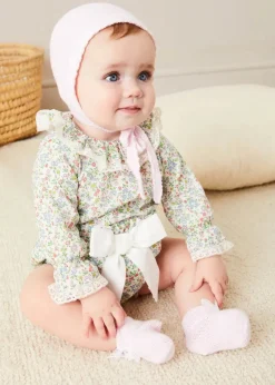 Pepa London Cordelia Floral Long Sleeve Blouse in Pink Made with Liberty Fabric (1-12m)