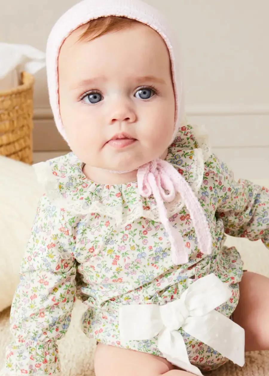Pepa London Cordelia Floral Long Sleeve Blouse in Pink Made with Liberty Fabric (1-12m)