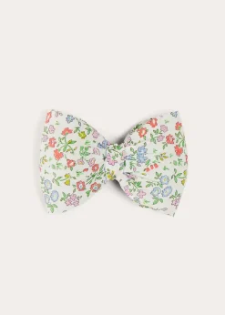 BOY Pepa London Cordelia Floral Medium Bow Clip in Pink Made with Liberty Fabric