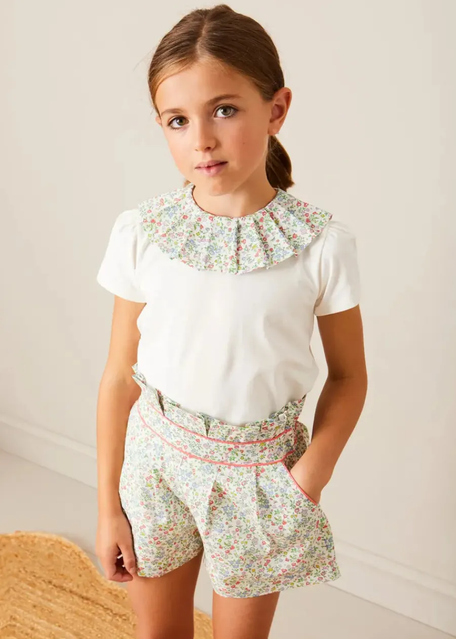 Pepa London Cordelia Floral Shorts in Pink Made with Liberty Fabric (4-10yrs)