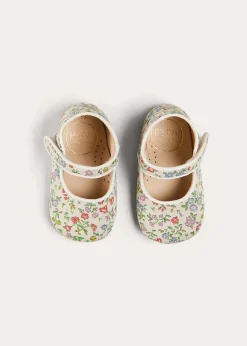 BOY Pepa London Cordelia Liberty Floral Mary Jane Pram Shoes in Pink (17-20EU)